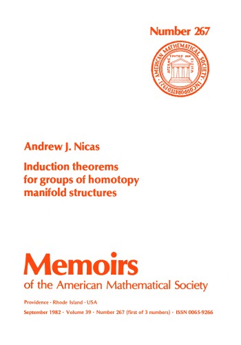 Induction theorems for groups of homotopy manifold structures (Memoirs of the American Mathematical Society)