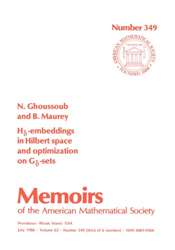 H [Delta] Embeddings In Hilbert Space And Optimization On G [Delta] Sets