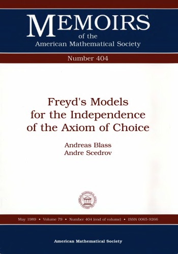 Freyd's Models For The Independence Of The Axiom Of Choice