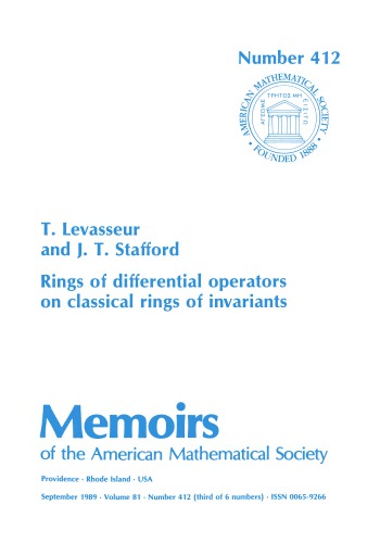 Rings Of Differential Operators On Classical Rings Of Invariants