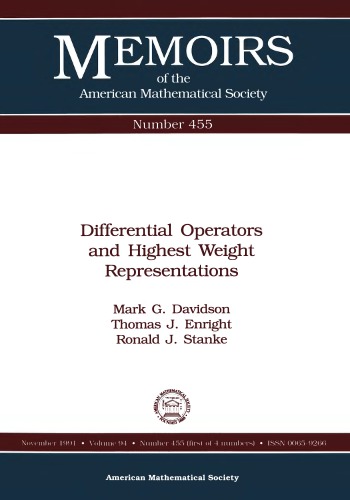 Differential Operators And Highest Weight Representations