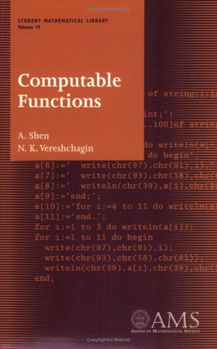 Computable Functions (Student Mathematical Library, Vol. 19) (Student Mathematical Library, V. 19)