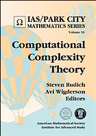 Computational Complexity Theory