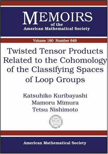 Twisted Tensor Products Related to the Cohomology of the Classifying Spaces of Loop Groups (Memoirs of the American Mathematical Society) (Memoirs of the American Mathematical Society)