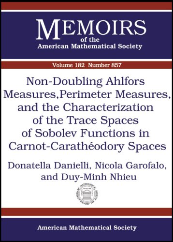 Non-Doubling Ahlfors Measures, Perimeter Measures, and the Characterization of the Trace Spaces of Sobolev Functions in Carnot-Caratheodory Spaces