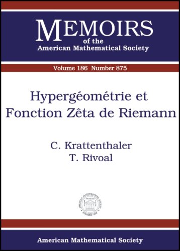 Hypergomtrie Et Fonction Zta de Riemann