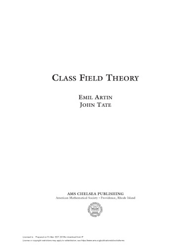 Class Field Theory