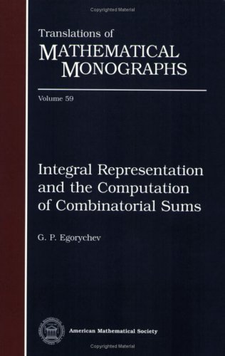 Integral Representation And The Computation Of Combinatorial Sums