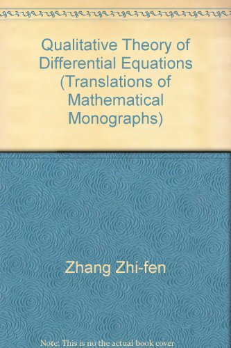 Qualitative Theory Of Differential Equations