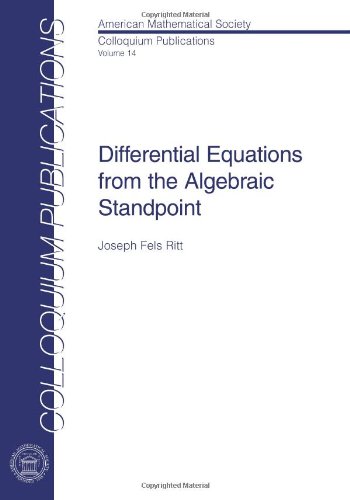 Differential Equations from the Algebraic Standpoint