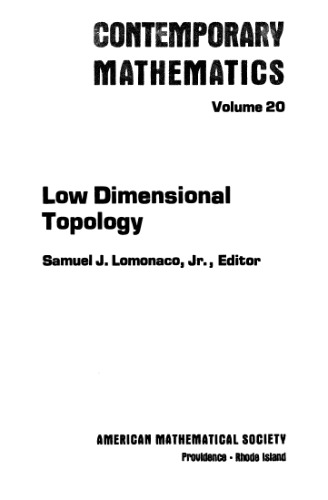 Low Dimensional Topology