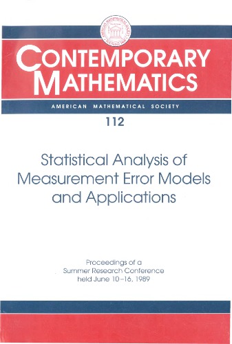 Statistical Analysis of Measurement Error Models