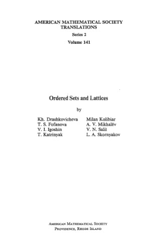 Ordered Sets and Lattices II