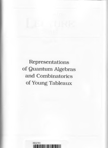 Representations of Quantum Algebras and Combinatorics of Young Tableaux