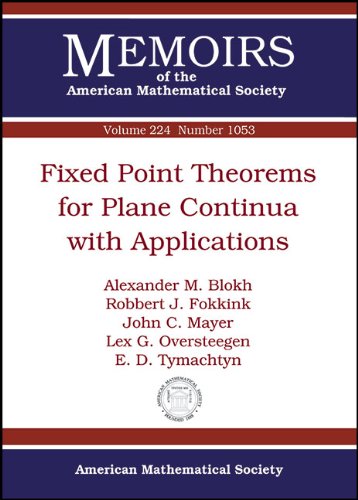 Fixed Point Theorems for Plane Continua with Applications