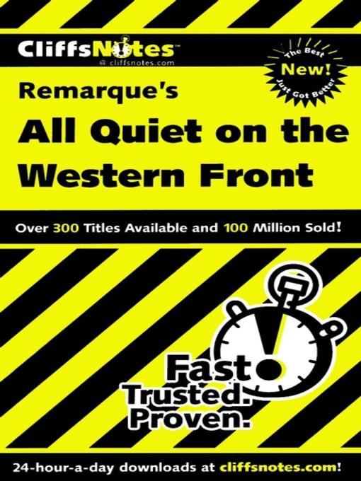 CliffsNotes on Remarque's All Quiet on the Western Front