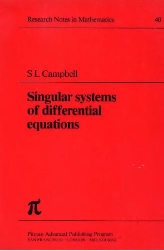 Singular Systems Of Differential Equations