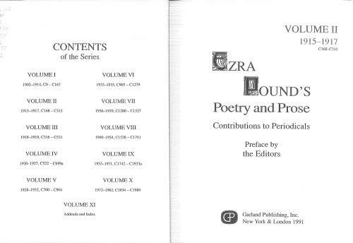 Ezra Pound's poetry and prose 