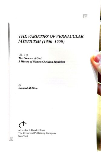 The Varieties of Vernacular Mysticism