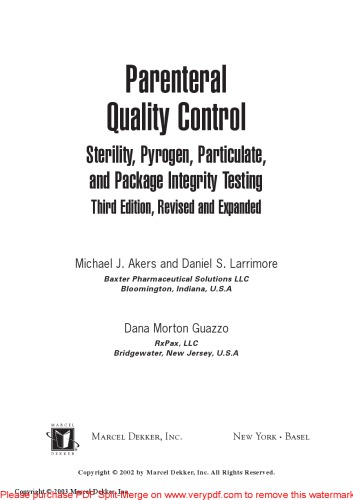 Parenteral Quality Control