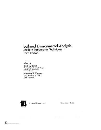 Soil and Environmental Analysis