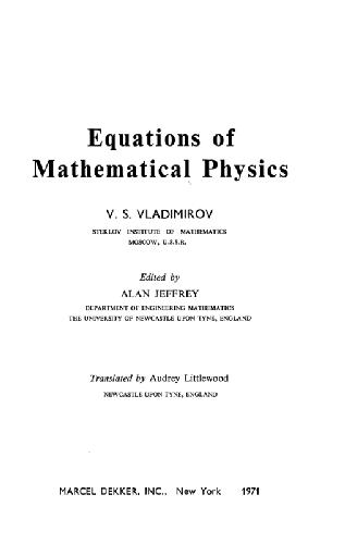 Equations Of Mathematical Physics