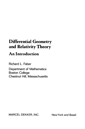 Differential Geometry and Relativity Theory