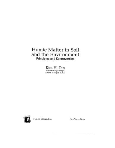 Humic Matter in Soil and the Environment