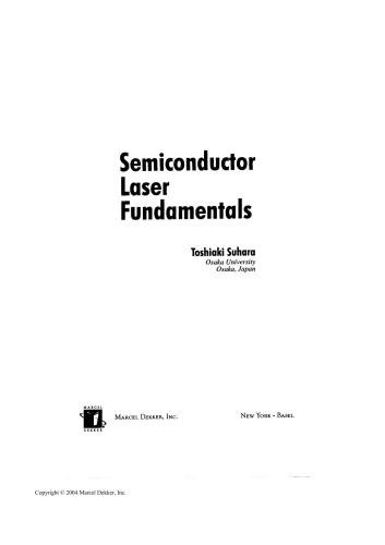 Semiconductor Laser Fundamentals