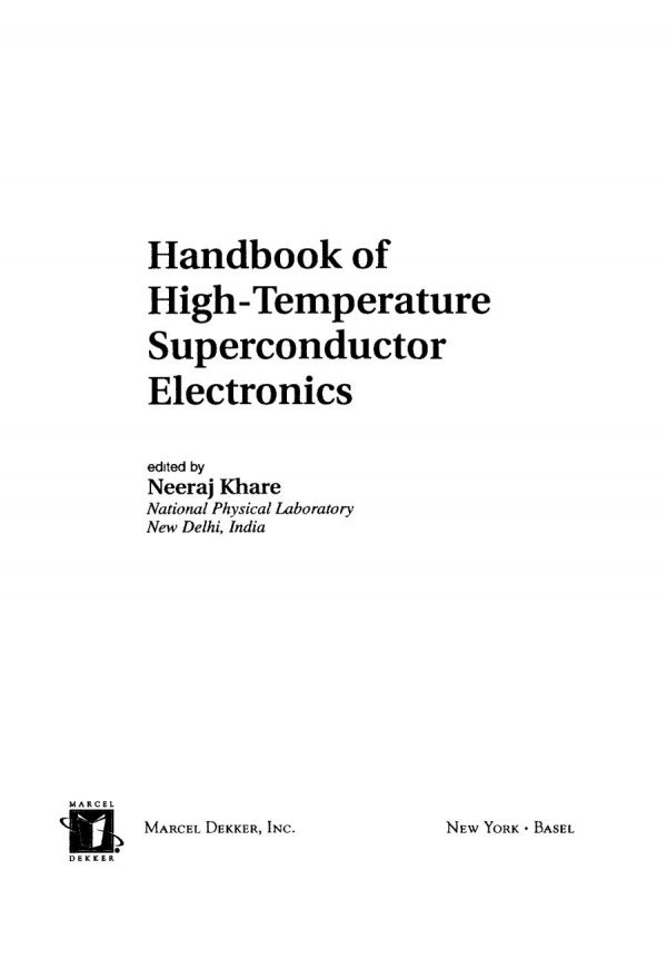 Handbook of High-Temperature Superconductor