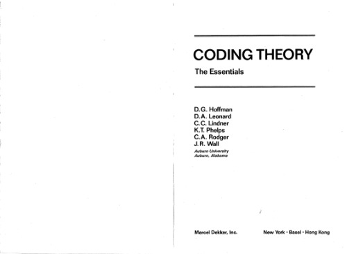 Coding Theory