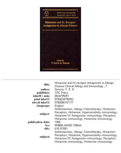 Histamine and H1-Receptor Antagonists in Allergic Disease