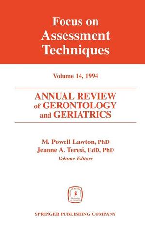 Annual Review of Gerontology and Geriatrics, Volume 14, 1994