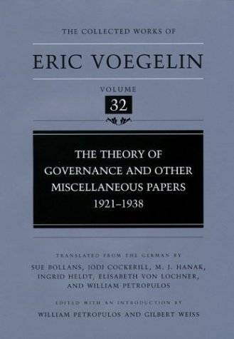 Theory of Governance and Other Miscellaneous Papers, 1921-1938