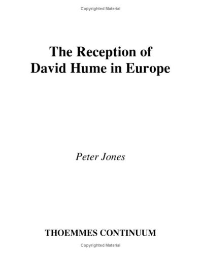 The Reception of David Hume In Europe