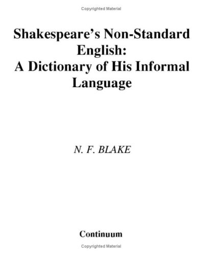 Shakespeare's Non-Standard English