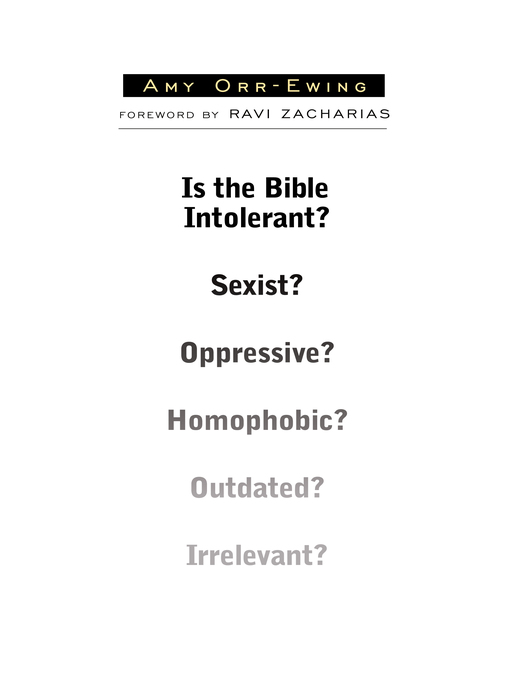 Is the Bible Intolerant?