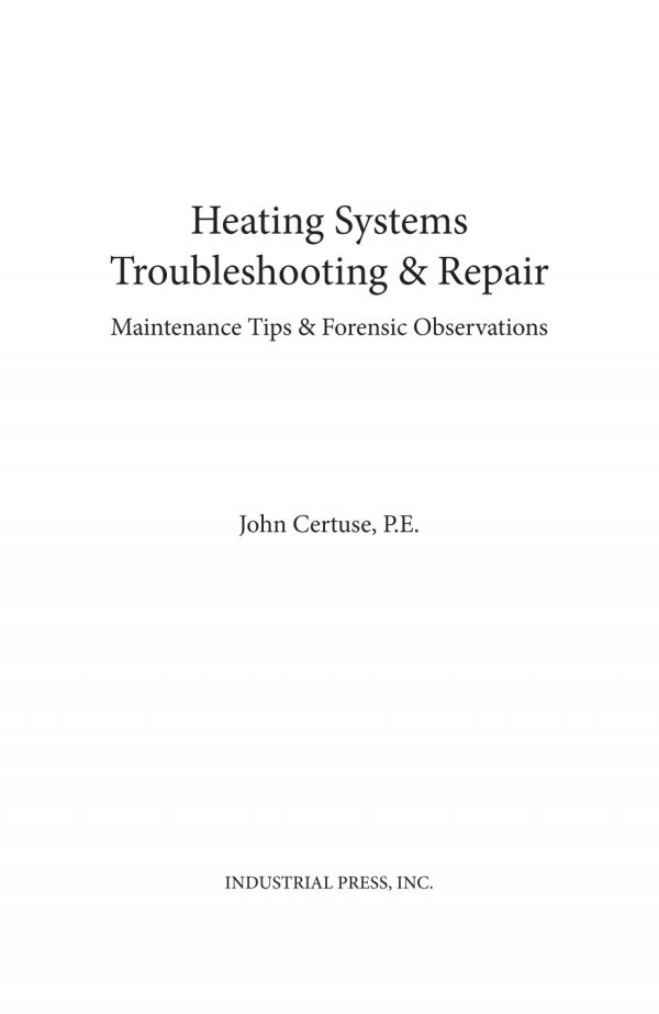 Heating Systems Troubleshooting  Repair