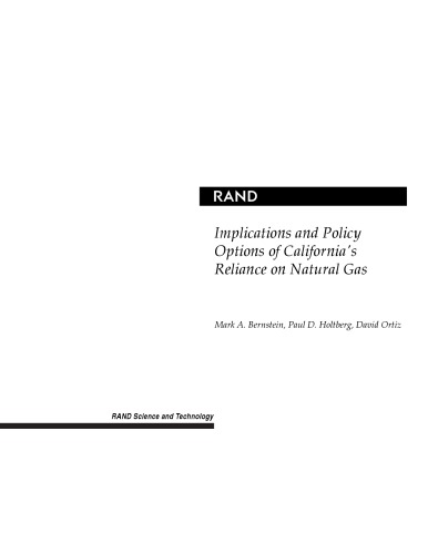 Implications and Policy Options of California's Reliance on Natural Gas