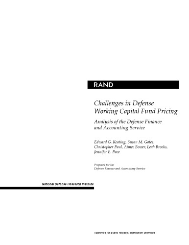 Challenges in Defense Working Capital Fund Pricing