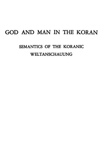 God And Man In The Koran