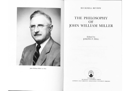 The Philosophy of John William Miller