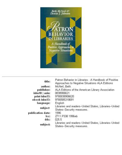 Patron Behavior in Libraries