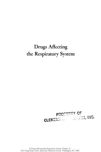 Drugs affecting the respiratory system.