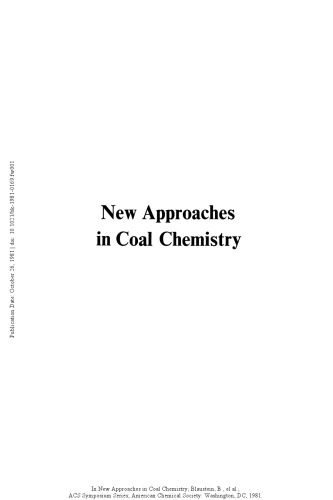 New approaches in coal chemistry