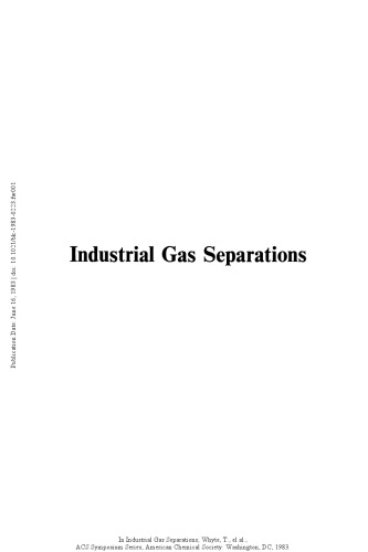 Industrial gas separations.