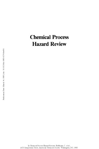 Chemical process hazard review