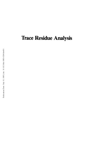 Trace Residue Analysis