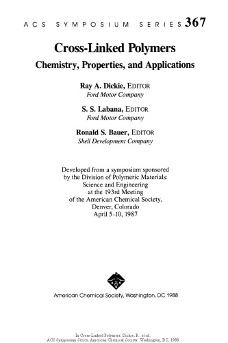 Cross-Linked Polymers