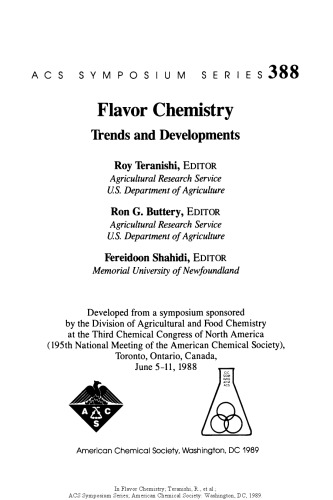 Flavor chemistry : trends and developments